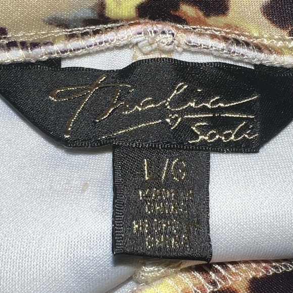 Like New Thalia Sodi Size L Beige and Pur print midi skirt no signs of wear - Picture 6 of 9